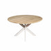 STARFURN Eettafel Eiken eettafel Ferris Rond 130 cm Naturel Poot Zand-Eettafels-Starfurn