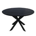 STARFURN Eettafel Eiken eettafel Ferris Rond 130 cm Zwart 130x130x76 cm-Eettafels-Starfurn