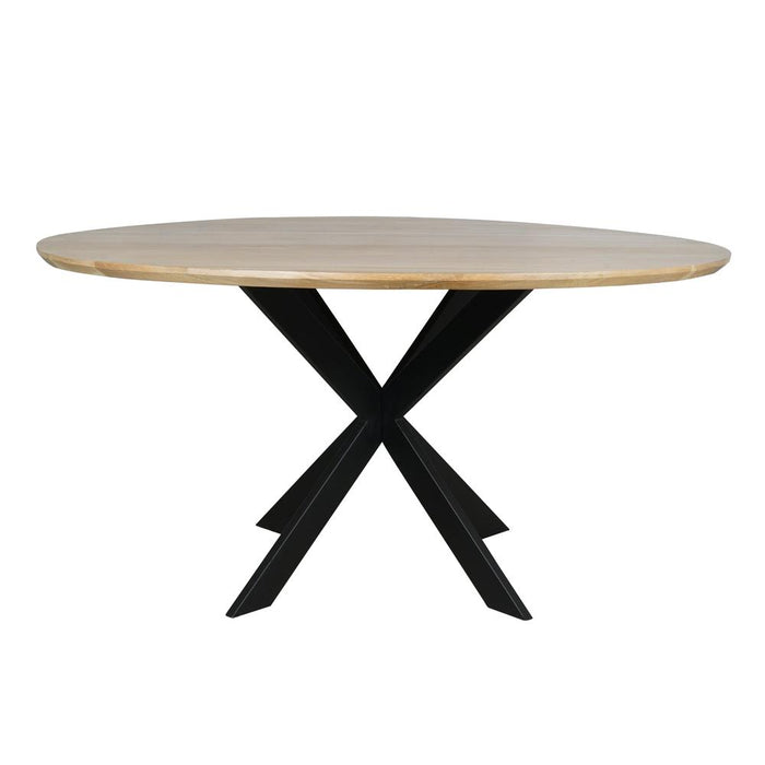 STARFURN Eettafel Eiken eettafel Ferris Rond 150 cm Naturel 150x150x76 cm-Eettafels-Starfurn
