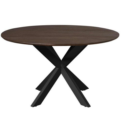 STARFURN Eettafel Madison Bruin 150 cm Poot Zwart 150x150x76 cm-Eettafels-Starfurn