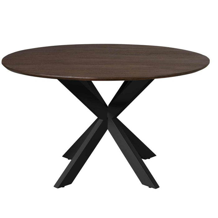 STARFURN Eettafel Madison Bruin 150 cm Poot Zwart 150x150x76 cm-Eettafels-Starfurn