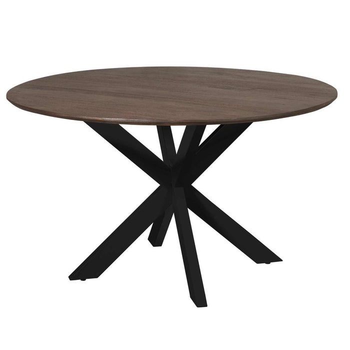 STARFURN Eettafel Madison Bruin 150 cm Poot Zwart 150x150x76 cm-Eettafels-Starfurn