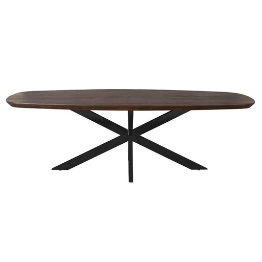 STARFURN Eettafel Madison Bruin 200 cm Deens Ovaal Poot Zwart-Eettafels-Starfurn