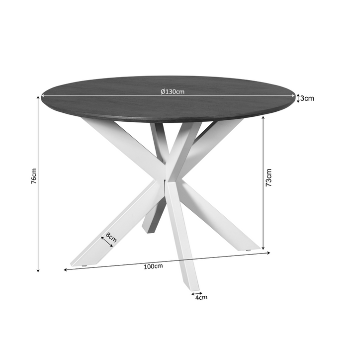 STARFURN Eettafel Madison Naturel 130 cm 130x130x76 cm