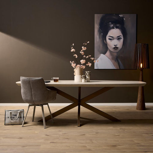 STARFURN Eettafel Madison Zand 240 cm Deens Ovaal 240x110x76 cm-Eettafels-Starfurn