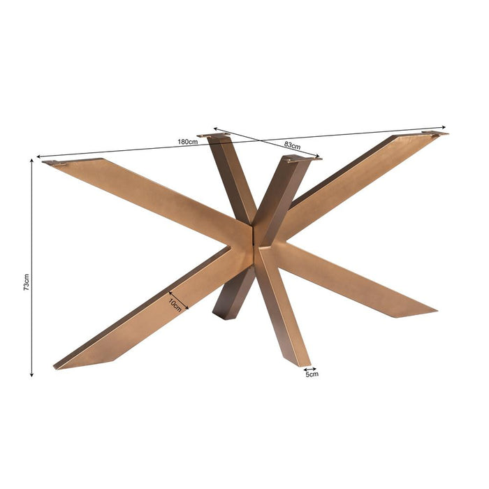 STARFURN Eettafel Matrixpoot ovaal/rechthoek Bronze 160x73x73 cm-Eettafels-Starfurn