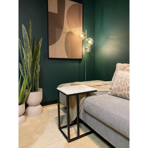 STARFURN Eettafel Slider Nova Wit marble 40x30x54 cm-Eettafels-Starfurn
