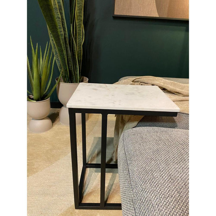 STARFURN Eettafel Slider Nova Wit marble 40x30x54 cm-Eettafels-Starfurn