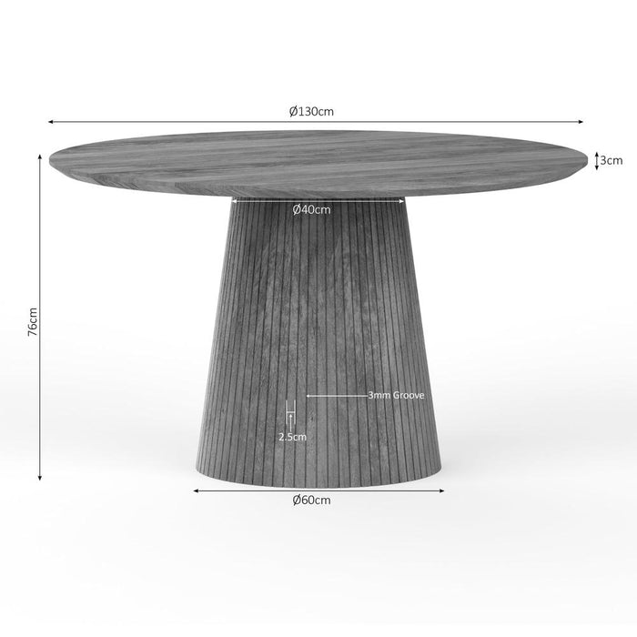 STARFURN Eettafel Solana 130 cm Naturel 130x130x76 cm-Eettafels-Starfurn