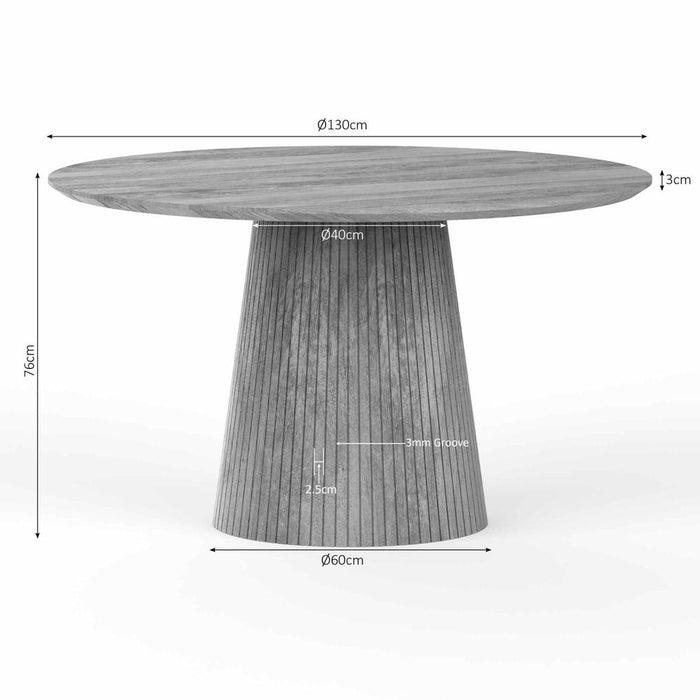 STARFURN Eettafel Solana 130 cm Taupe 130x130x76 cm-Eettafels-Starfurn