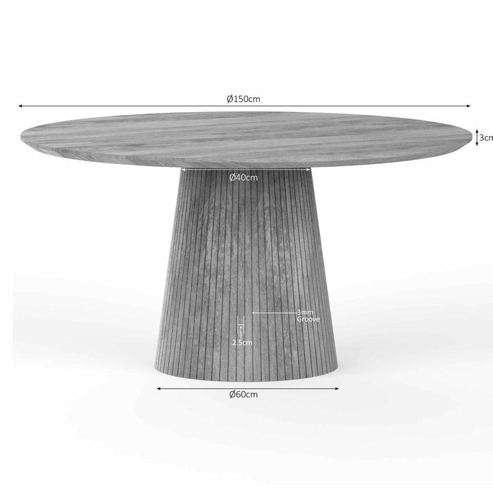 STARFURN Eettafel Solana 150 cm Taupe 150x150x76 cm-Eettafels-Starfurn
