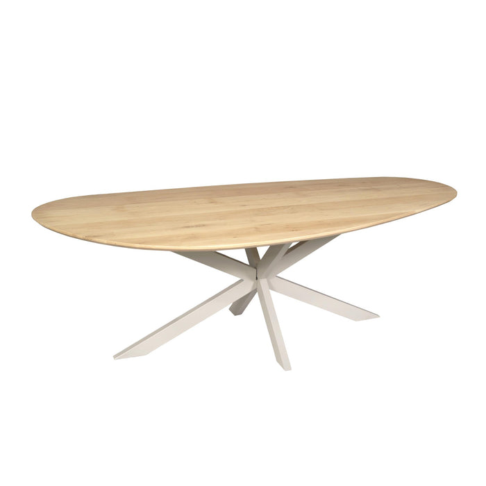 STARFURN Eiken eettafel Cloud | 180 cm | Naturel | Poot Sand-Eettafels-Starfurn