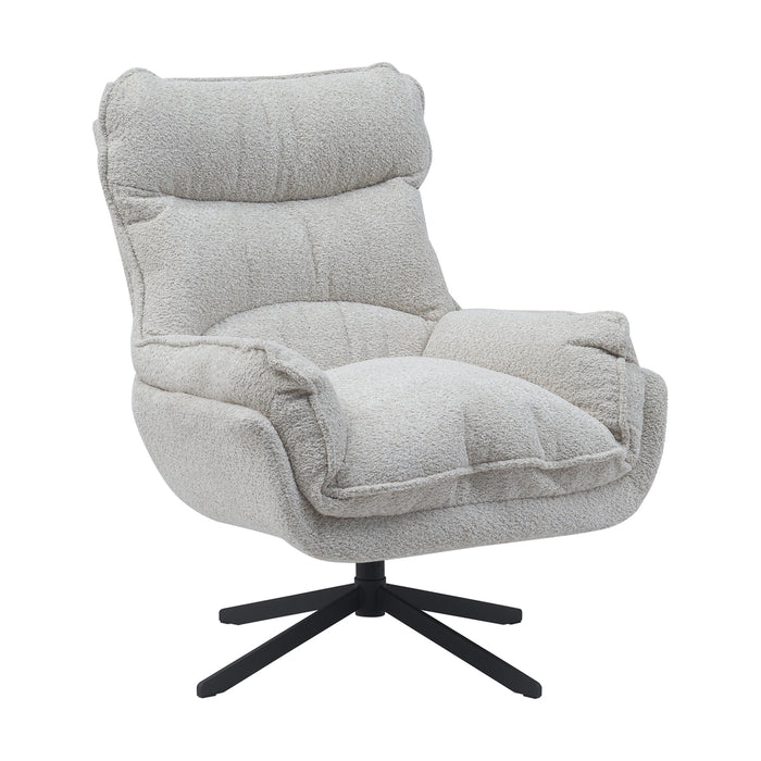 STARFURN Fauteuil Vera Wit Metaal 115 cm 115x83x59 cm-Fauteuils-Starfurn