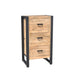 STARFURN Halkast Britt Mangohout Naturel 55cm Drie Lades-Opbergkasten-Starfurn