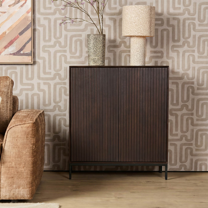 STARFURN Kabinet kast Madison Bruin Mangohout 100 cm-Opbergkasten-Starfurn