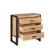STARFURN Ladenkast Britt Mangohout Naturel 80cm Drie Lades-Ladenkasten-Starfurn