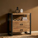 STARFURN Ladenkast Britt Mangohout Naturel 80cm Twee Lades-Ladenkasten-Starfurn
