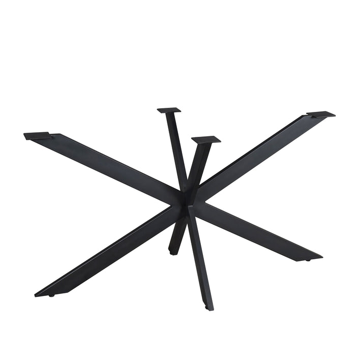 STARFURN Matrixpoot Zwart Ovaal/Rechthoek 140 cm Koker 2,5x7,5 cm-Tafelpoten-Starfurn