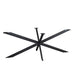 STARFURN Matrixpoot Zwart Ovaal/Rechthoek 190 cm Koker 2,5x7,5 cm-Tafelpoten-Starfurn