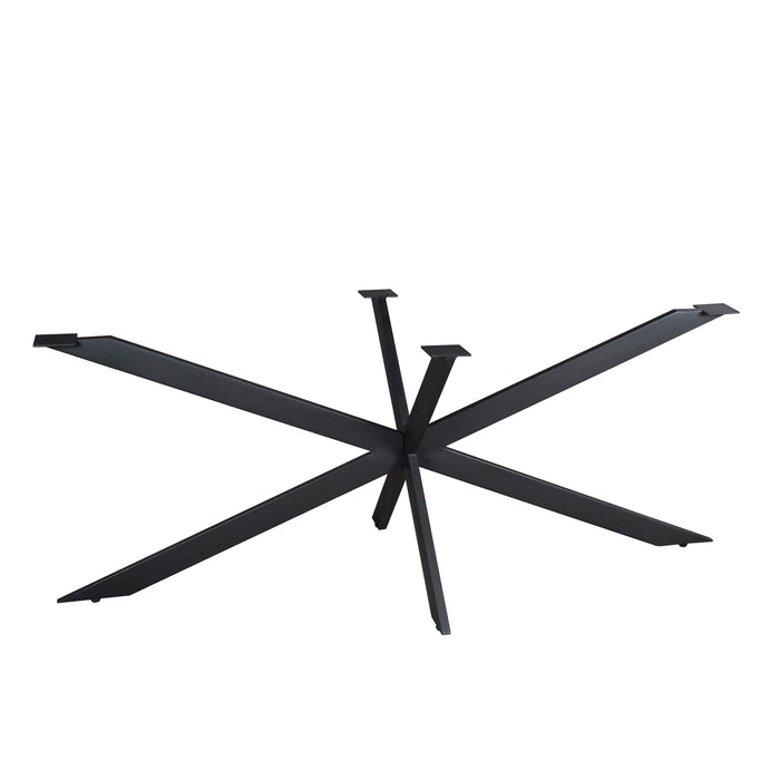 STARFURN Matrixpoot Zwart Ovaal/Rechthoek 190 cm Koker 2,5x7,5 cm-Tafelpoten-Starfurn