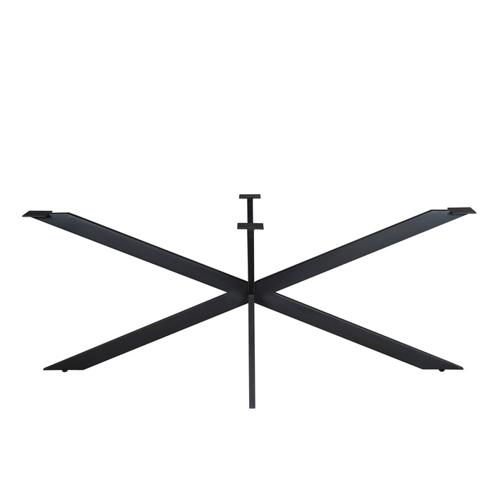STARFURN Matrixpoot Zwart Ovaal/Rechthoek 190 cm Koker 2,5x7,5 cm-Tafelpoten-Starfurn