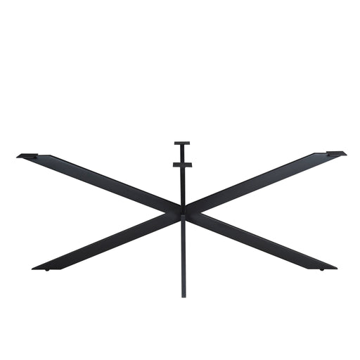STARFURN Matrixpoot Zwart Ovaal/Rechthoek 190 cm Koker 2,5x7,5 cm-Tafelpoten-Starfurn