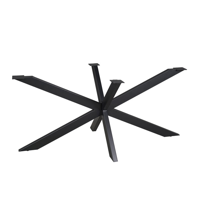 STARFURN Matrixpoot Zwart Ovaal/Rechthoek 190 cm Koker 4x8 cm-Tafelpoten-Starfurn