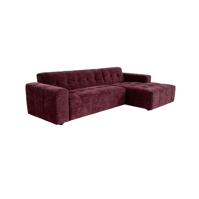 STARFURN MySofa Ruby Hoekbank Paars  2,5 zits AL + Lounge R