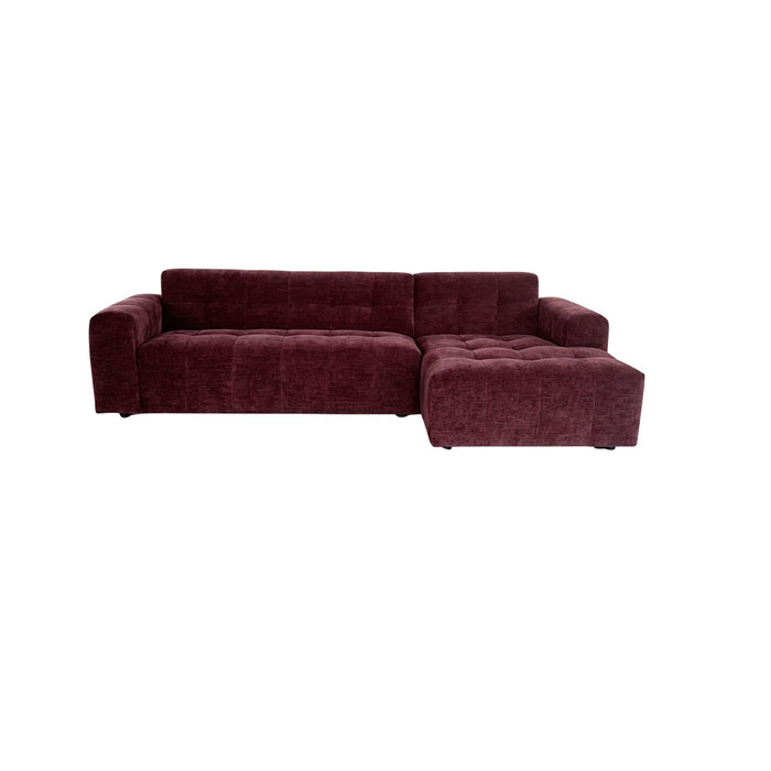 STARFURN MySofa Ruby Hoekbank Paars 2,5 zits AL + Lounge R-Banken-Starfurn
