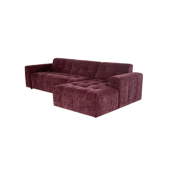 STARFURN MySofa Ruby Hoekbank Paars 2,5 zits AL + Lounge R-Banken-Starfurn