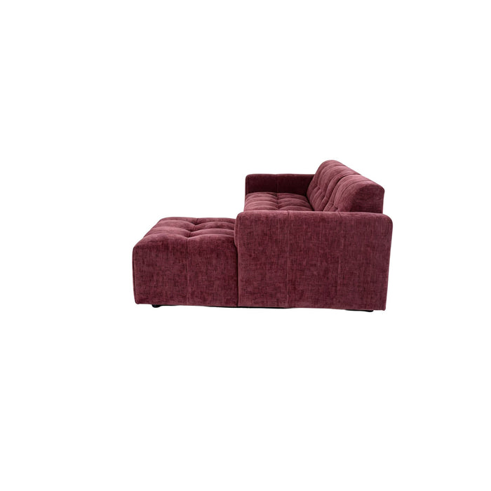 STARFURN MySofa Ruby Hoekbank Paars 2,5 zits AL + Lounge R-Banken-Starfurn