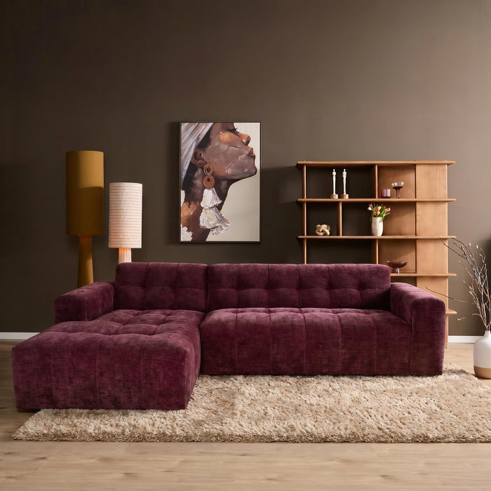 STARFURN MySofa Ruby Hoekbank Paars Lounge L + 2,5 zits AR-Banken-Starfurn