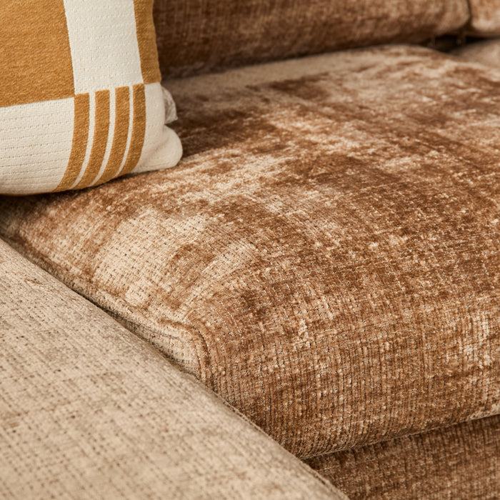 STARFURN MySofa Teddy Hoekbank Cinnamon Divan Links+2,5 zits