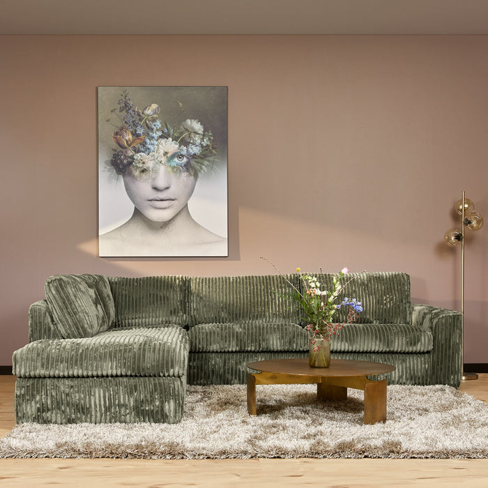 STARFURN MySofa Teddy Hoekbank Groen Divan Links+2,5 zits-Banken-Starfurn