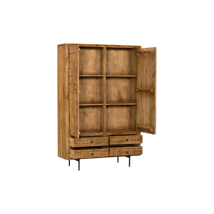 STARFURN Opbergkast Kabinet Brandy 2 deuren 4 lades 100x40x180 cm-Opbergkasten-Starfurn