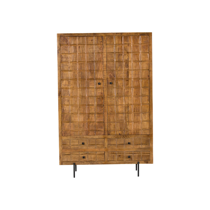 STARFURN Opbergkast Kabinet Brandy 2 deuren 4 lades 100x40x180 cm-Opbergkasten-Starfurn