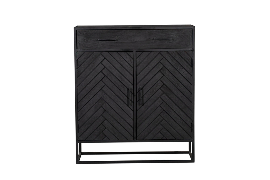 STARFURN Opbergkast Kabinet kast New York Mangohout en staal 100 cm
