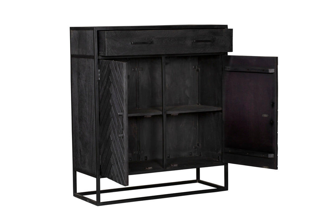 STARFURN Opbergkast Kabinet kast New York Mangohout en staal 100 cm