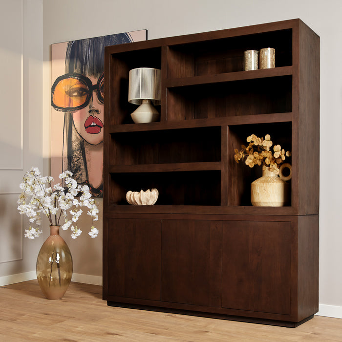 STARFURN Opbergkast Vakkenkast Brussel Bruin XL 160 cm 160x45x200 cm