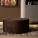 STARFURN Poef MySofa Poef | Rond | 80 cm | Adore 108 | Bruin 80x80x39 cm-Poefs-Starfurn