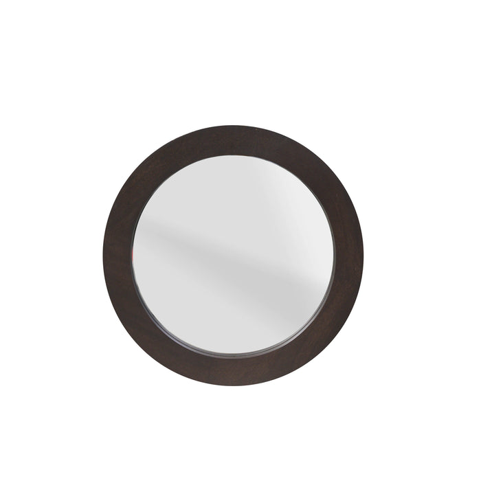STARFURN Ronde spiegel Dide Bruin Mangohout 40 cm-Spiegels-Starfurn