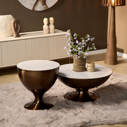 STARFURN Salontafel Ava Metaal 75 cm 75x75x38 cm-Salontafels-Starfurn