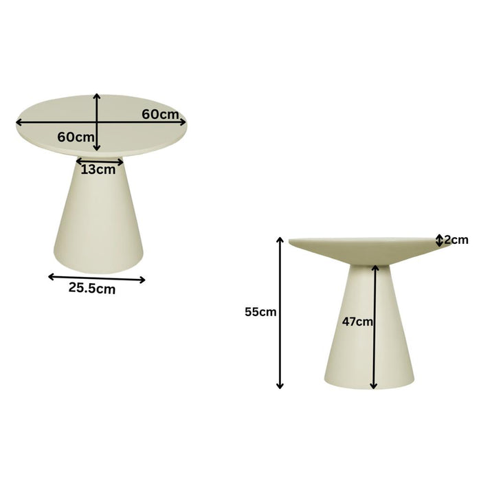 STARFURN Salontafel Bellis Zand Mangohout 60 cm 60x60x55 cm-Salontafels-Starfurn