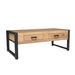 STARFURN Salontafel Britt Mangohout Naturel 120x60 Twee Lades-Salontafels-Starfurn