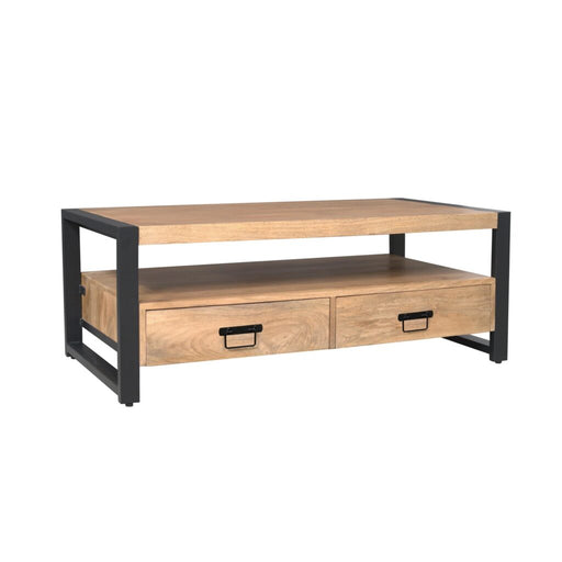STARFURN Salontafel Britt Mangohout Naturel 120x60 Vier Lades-Salontafels-Starfurn