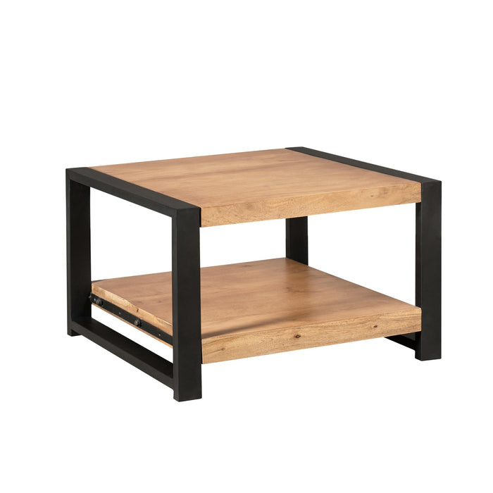 STARFURN Salontafel Britt Mangohout Naturel 80x80 Onderblad-Salontafels-Starfurn