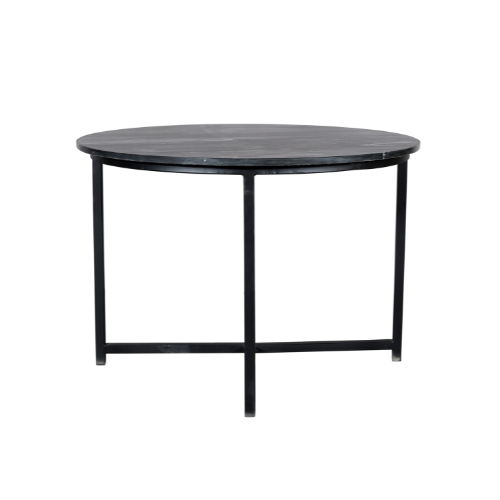 STARFURN Salontafel Collin Zwart marmer 75 cm 75x75x45 cm-Salontafels-Starfurn