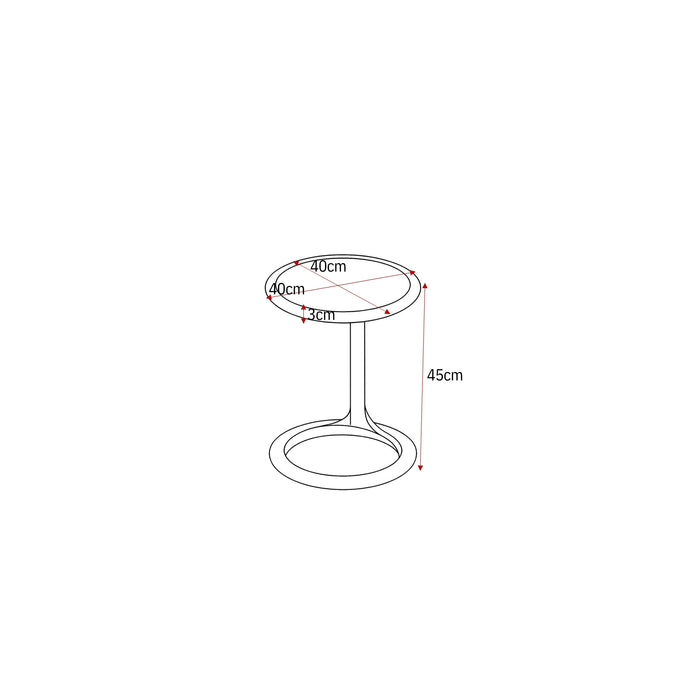 Coffee Table Elias White MDF 60 cm