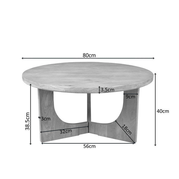STARFURN Salontafel Guus Naturel Mangohout 80 cm-Salontafels-Starfurn