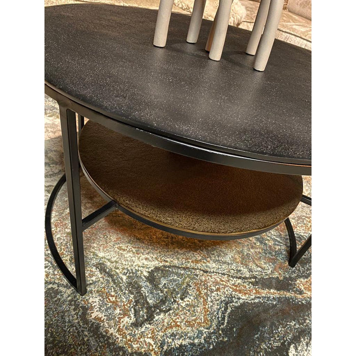 STARFURN Salontafel Lecia Zwart Goud 80x80x50 cm-Salontafels-Starfurn